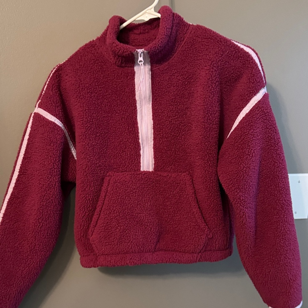 Zella Kids Fleece Pullover - Burgundy/Purple